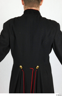  Photos Army man in Ceremonial Suit 5 18th century Army black jacket historical clothing upper body 0006.jpg